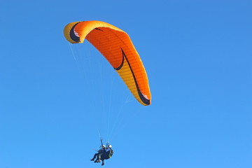 Tandem Paraglider flying