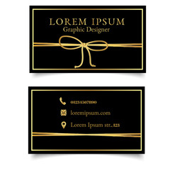 Elegant template business card. Dark business card template. Vector illustration 