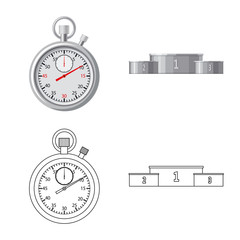 Vector illustration of car and rally icon. Set of car and race stock vector illustration.