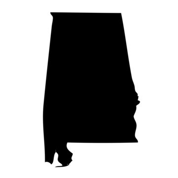 Alabama - map state of USA