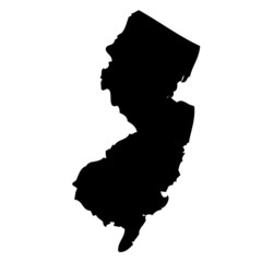 New Jersey - map state of USA - obrazy, fototapety, plakaty