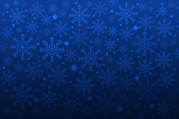 Fototapeta na wymiar white snowflakes on a blue background