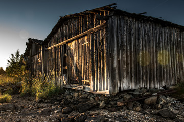 An old wooden house in the forest