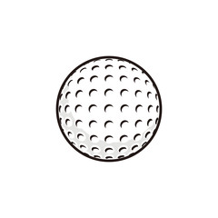 Golf ball icon vector