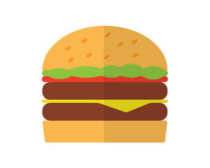 burger flat icon illustration vector,food flat icon illustration vector,fast food burger flat icon illustration vector
