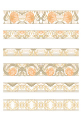 Floral pattern in art nouveau style