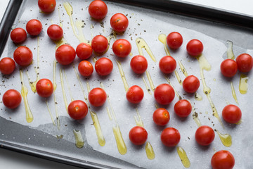 Cherry Tomatoes Ready for Roasting