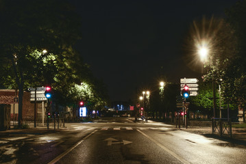 Fototapeta na wymiar Rue de Blois de nuit, France