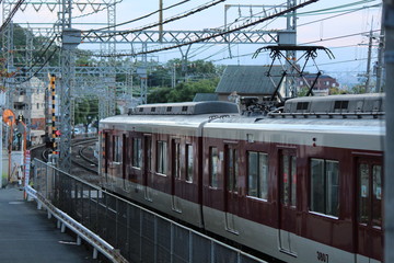 Fototapeta premium A train running in Japan. Kintetsu train