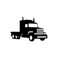 truck vector silhouette. truck logo icon