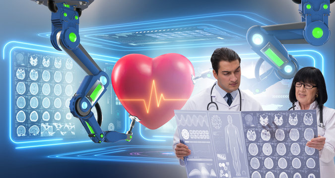Two doctors in telemedicine concept - Powered by Adobe