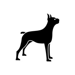 dog silhouette vector. dog logo icon template