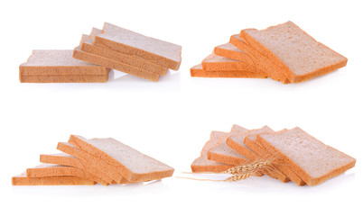 Bread slice isolated on white, clipping path included