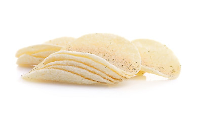Potato chips isolated on a white background