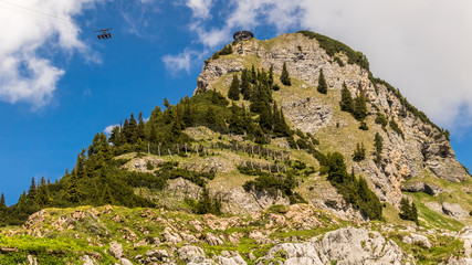 Fototapeta na wymiar Beautiful alpine view at the Achensee - Maurach - Tyrol - Austria