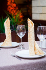 restaurant table. restaurant interior
