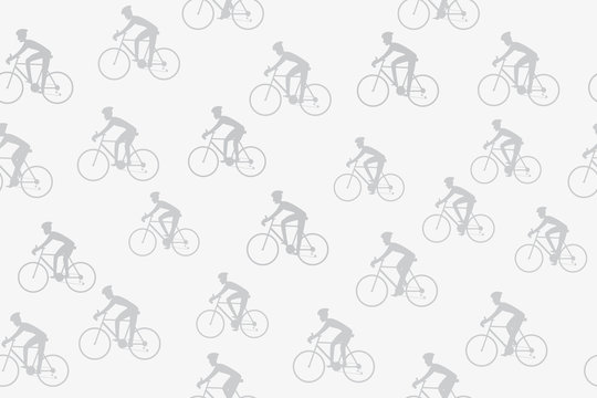 Athlete cyclist seamless background. Vector illustration of cycling race concept