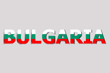 Flag of Bulgaria on a text background.