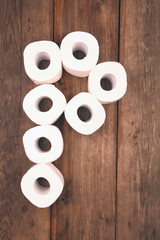 Toilet paper Alphabet wooden table