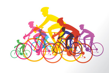 Fototapeta na wymiar Athlete cyclist background. Vector illustration of cycling sport concept