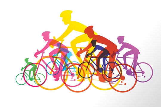 Athlete cyclist background. Vector illustration of cycling sport concept