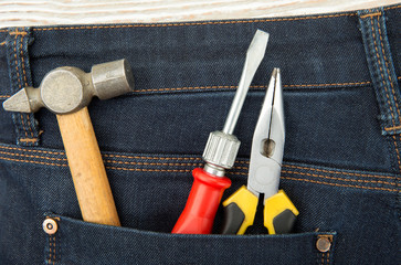 Working tools with jeans