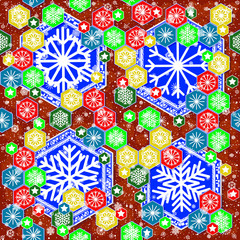 Seamless pattern on christmas theme. For decoration, wrapping paper, backgrounds and others.