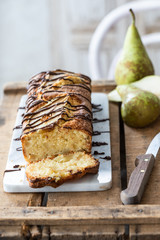 Delicious cake with pears