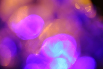 紫色や金色などのカラフルなボケ背景素材