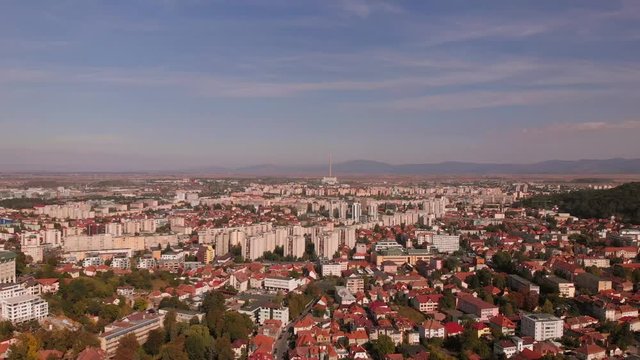 Aerial view of Brasov, tovn in Transylvania, Romania