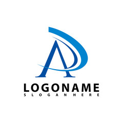 AP Letter Logo Design with Creative Modern Trendy Typography, AR Letter Logo vector.