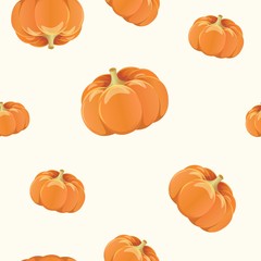 Seamless background for halloween with pumpkins isolated