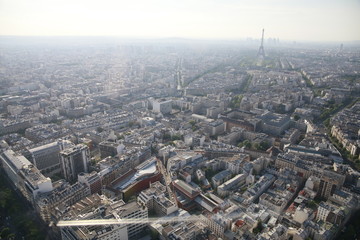 Naklejka premium view of the quarters of Paris from the Montparnasse tower