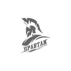 Spartan warrior logo design vector illustration. Warriors sport team logo design.