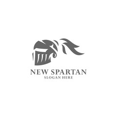 Spartan warrior logo design vector illustration. Warriors sport team logo design.