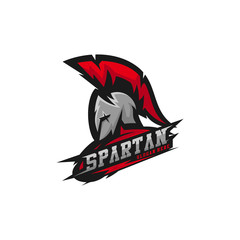 Spartan warrior logo design vector illustration. Warriors sport team logo design.