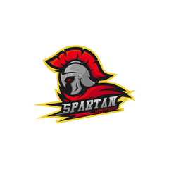 Spartan warrior logo design vector illustration. Warriors sport team logo design.