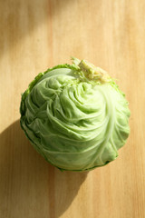 Obraz premium Cabbage on wooden background