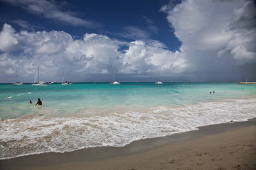 Fototapeta na wymiar carribean beach in La Datcha, Grande-Terre, Guadeloupe