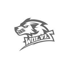 Modern professional Wolf logo for a sport team. Wolf logo vector illustration.