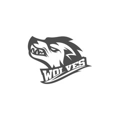 Modern professional Wolf logo for a sport team. Wolf logo vector illustration.