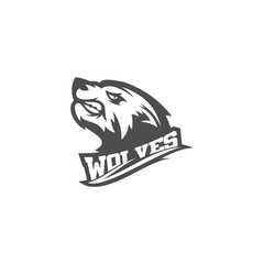 Modern professional Wolf logo for a sport team. Wolf logo vector illustration.
