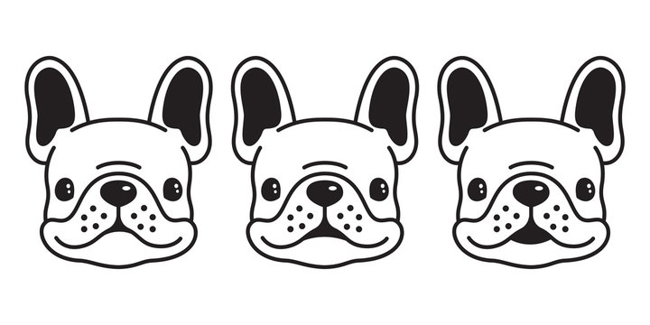 dog vector french bulldog icon logo cartoon character illustration symbol doodle graphic