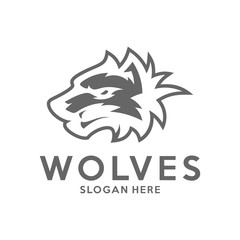 Modern professional Wolf logo for a sport team. Wolf logo vector illustration.