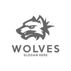 Modern professional Wolf logo for a sport team. Wolf logo vector illustration.