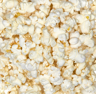 Popcorns isolated on white background