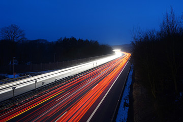 Autobahn Lichtspuren