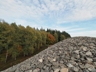 Keltischer Ringwall Otzenhausen im Herbst auf dem Dollberg - eine der eindrucksvollsten keltischen Befestigungsanlagen in Europa 
