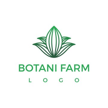 botani farm logo company vector graphic design