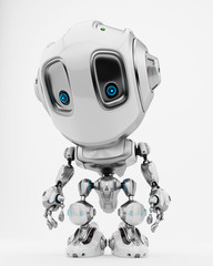 Naklejka premium Toy robot creature, 3d illustration